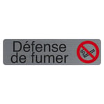 Exacompta Plaque signalétique adhésive Défense de fumer - Rectangle Gris / Rouge