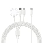 3in1 Multi USB Charger Charging Cable Cord For Apple Watch iPhone iWatch Type-C