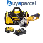 Dewalt DCG412M2 18v XR Cordless Angle Grinder 125mm + 2 x 4.0ah Batt Charger Bag