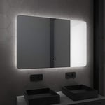 AURLANE Miroir Salle de Bain LED Auto-éclairant Atmosphere 120x80x4cm