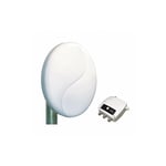 Elap - Antenne tnt hd Active Extérieure Toit dvb-t tonna 50 Patch Blanc Gain 50dB Amplificateur intégré filtrée 4G 5G LTE700 2 sorties tv - Blanc