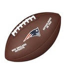 Wilson, American Football, Ballon de Football Américain Team Logo Composite- football, New England Patriots, Cuir mixte, Pour joueurs récréatifs, Brun, WTF1748XBNE