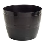 Straame Plant Pot Tub, 50 Litters Gardening Flower Pots - Indoor Or Outdoor Planter - For Multi-Purpose - Makes Your Living Space Bloom (Black Barrel Plantar Large- 50 x 50 x 38 cm)