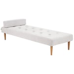 Chaise Longue En Tissu Blanc Cassé Niort