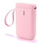 Imprimante d'étiquettes portable sans fil Bluetooth pour étiqueteuse thermique à domicile ou au bureau (rose)