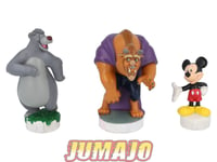 FIG43 lot de 3 figurines PVC Disney : The Beast, Mickey & Baloo 8cm