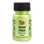 ideen mit herz Royal Flash | peinture métallique acrylique | brillance métallique, avec de fines particules de paillettes | séchage rapide | à base d'eau | 50 ml (vert sève)