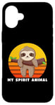 Coque pour iPhone 16 Plus Sloth Is My Spirit Animal, Funny Sloth, Kidd's Silly Sloth