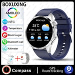 Huawei Smart Watch Miesten Watch 4 Pro Amoled Hd Screen Bluetooth Call Nfc Health Monitoring Smartwatch 2024 Uusi Watch Gt4pro_Silver blue_NFC GT4 Pro