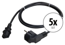 5x Cable Alimentation Schuko Secteur PC Mac Ecran Fax Scan IEC C-13 longeur 1,5m