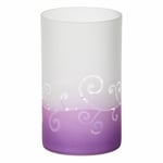 Yankee Candle Tealight Holder Purple Scrolls Frosted Glass Multi Tealight Holder