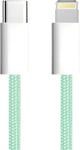 Cable Iphone Usb C, Chargeur Iphone [Certifié Apple Mfi], Nylon Tressé Vert, Cordon Usb C Charge Rapide, Connecteur Lightning, Ultra Durable, Pour Iphone 14/13/12.., Ipad, Airpod, (1m), 600412