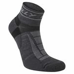 Hilly Trail-Quarter-Med Cushioning Chaussettes de Course, Anthracite/Noir, S Mixte