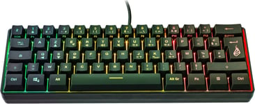 SureFire Kingpin X1 60% Clavier Gaming French,Gaming Multimedia Keyboard Petit & Mobile RGB Clavier Lumineux 25 Touches Anti-Ghosting Français AZERTY