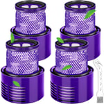 Filter för Dyson V10 SV12, filter för Dyson Cyclone V10 SV12-serien V10 Absolute/Animal/Total Clean/Motorhead-dammsugare, #DY-969082-01 (4-pack)