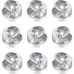 40 Pièces Clip de Support de Verre Rond, Verre Retenue Clips Trousse, Plastique Pinces à Miroir Support, pour la Fixation de Miroirs de 4 à 5mm