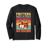 Apple Fritters Makes the World Go Round Funny Retro Foodie Long Sleeve T-Shirt