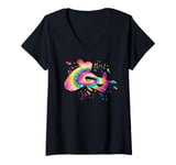 Womens Long Jumper Colorsplash Long Jumping Kids Long Jump V-Neck T-Shirt