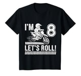 Youth 8th Birthday Birthday Boy Motocross 8 Year Old T-Shirt