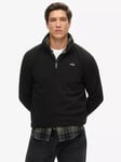 Superdry Polar Fleece Half Zip, Black