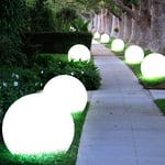 8er Set LED Solaire Boule Pointe Prise Extérieur Lampes Terrain Parc Éclairage