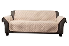 Quick Fit Reynold Housse de canapé réversible en Microfibre avec Poches Chocolat Naturel, Chocolat Naturel, Sofa Cover