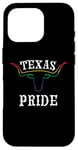 Coque pour iPhone 16 Pro Drapeau arc-en-ciel pour le mois de la Gay Pride du Texas