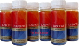 New Sunshot Hybrid Sunbed Tanning Accelerator & Beauty Drink 6 x 60ml Tan Shots