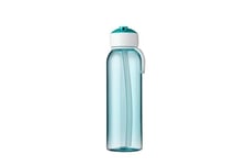 Mepal - Water Bottle Flip-Up Campus - Leak Proof Water Bottle for School & On The Go - Transparent Drinking Bottle - BPA-Free & Dishwasher Safe - 500 ml - Turquoise