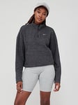 Nike Cozy Half Zip Sweat Top - Black