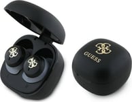 Słuchawki Guess Guess Bluetooth Headphones Gutwsj144esk Tws + Docking Station Black/Black Iridescent 4G Printed Logo