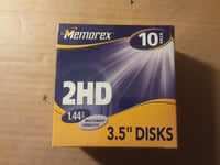 Memorex 330800 3.5" Floppy Disk Multicolor 1.44MB 2HD Storage Media - Pack of 10