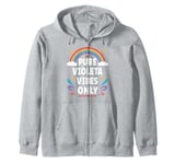 VIOLETA Vibes Only Cute Retro Girls VIOLETA Name Zip Hoodie