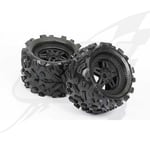 [FR] Gomme - Monster Truck - montato - Cerchi Tech 5 Zero Offset Neri - 17mm Hex