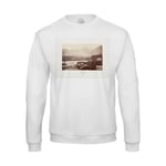 Sweat Shirt Homme Vieille Photo Cascades Dans L'oregon Original Vintage Noir&blanc