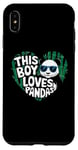 iPhone XS Max This Boy Loves Pandas Cute Panda Bear Valentines Day Case