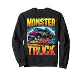 Monster Truck Crushing Cars Tee for Monster Truck Lovers Sweatshirt