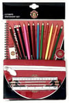 MANCHESTER UNITED FC  ULTIMATE SCHOOL STATIONERY & PENCILS CASE SET SWOOP