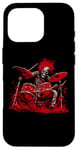 iPhone 16 Pro Skeleton Drummer Guy Rock And Roll Band Rock On Drum Kit Case