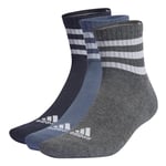 adidas 3 STRIPES CUSHIONED SPORTSWEAR MID CUT SOCKS 3 PAIR PACK, Protège-Bas & Socquettes Mixte Enfant, legend ink/preloved ink/dark grey heather,