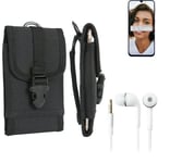 For Samsung Galaxy M21 + EARPHONES Belt bag outdoor pouch Holster case protectio