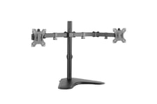 LogiLink Dual Monitor Desk Stand monteringssats - justerbar arm - för 2 monitorer