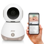 Alecto Wi-Fi babyvakt med kamera Vit/Taupe