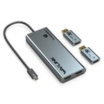Wavlink USB C Thunderbolt 3 5K DisplayPort Docking Station, Dual 4K DisplayPort, 2 x 4K HDMI to DisplayPort Adapter, USB 3.0 Port, Gigabit Ethernet, Compatible with MacBook Air/Pro, Dell XPS and more