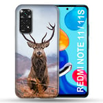 Coque pour Xiaomi Redmi Note 11 / 11S Chasse Chevreuil Montagne