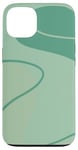 Coque pour iPhone 13 Art abstrait bohème neutre vert clair et vert menthe