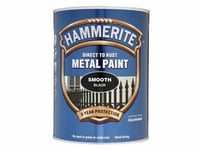 Hammerite Direct to Rust Smooth Finish Metal Paint Black 5 Litre