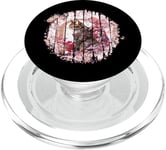 Fleur de cerisier Chat Guerrier Fleur de samouraï PopSockets PopGrip pour MagSafe