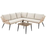 Havesofa 128 x 75 x 72 cm Metal syntetisk Rattan