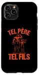 Coque pour iPhone 11 Pro Tel père tel fils accessoire musculation bodybuilding humour